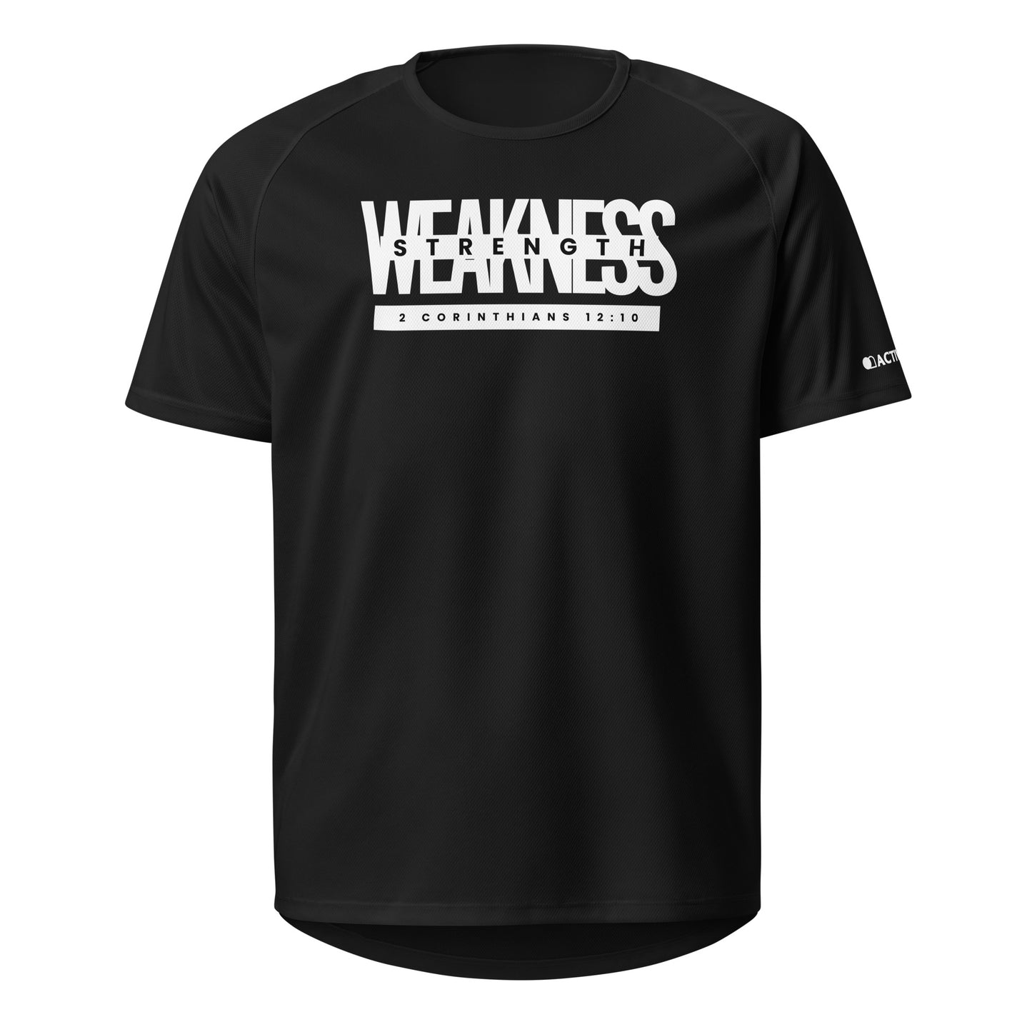 Strength in Weakness Unisex sports jersey