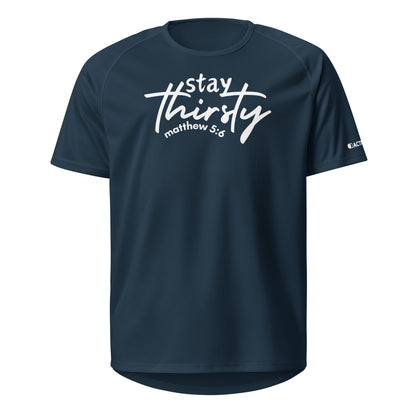 Stay Thirsty Unisex sports jersey